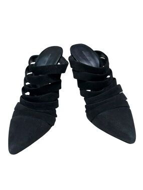 Alexander Wang Britt Black Strappy Pointed Mules Size EU40/US9